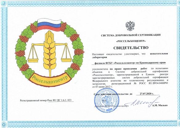 Сертификат соответствия испытательной лаборатории в СДС